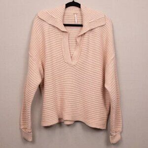 Free People Marlie pink pullover sweater-S